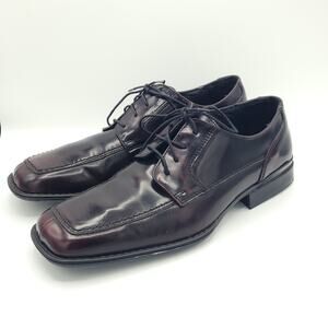 Alfani Square Toe Derby Dress Shoes red brown men's size 10